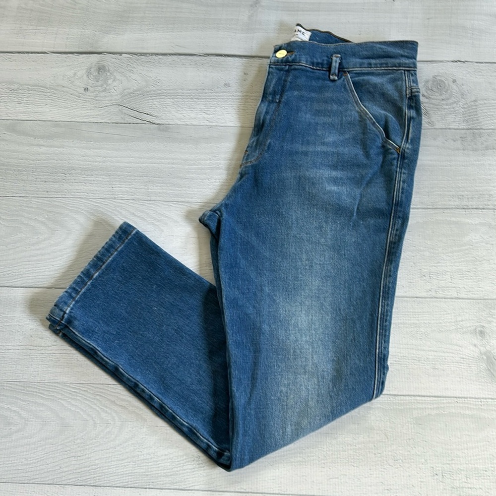 Frame Denim Le Slender Straight Leg Jeans Sz 31 Thistle Wash